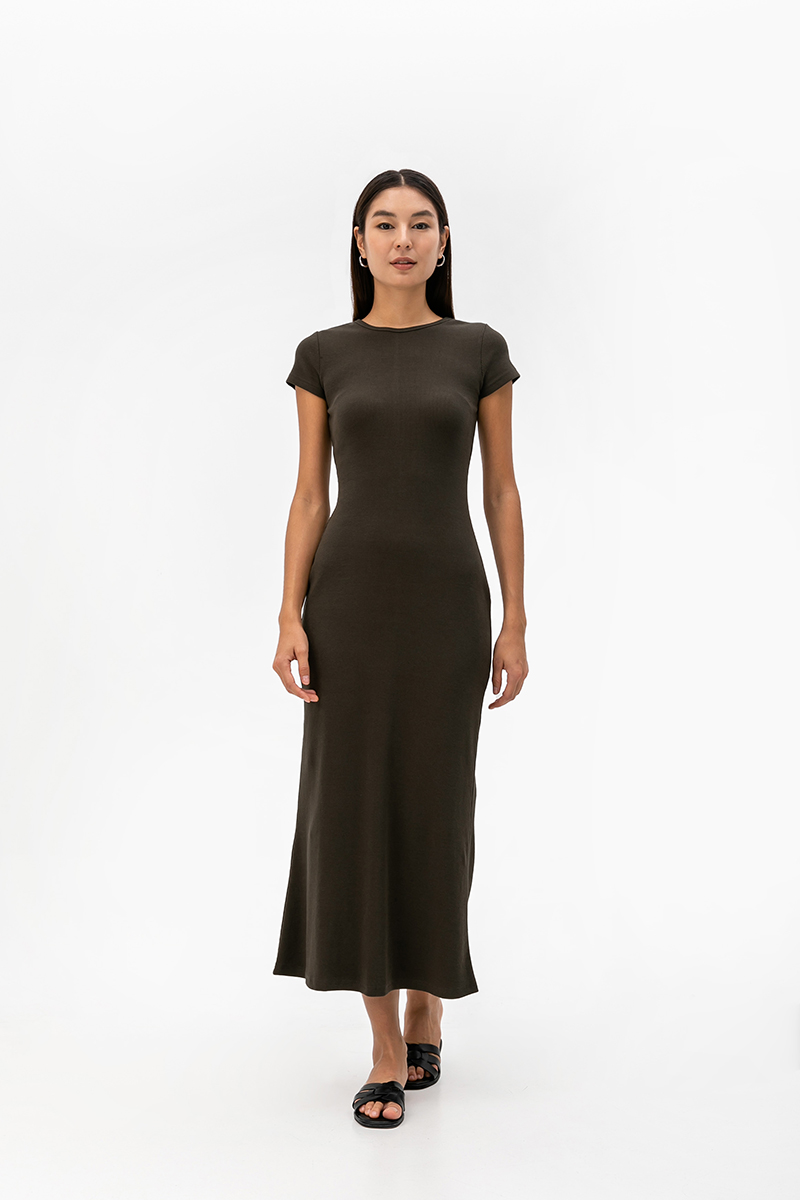 CAMILLIA BODYCON RIB KNIT MAXI DRESS