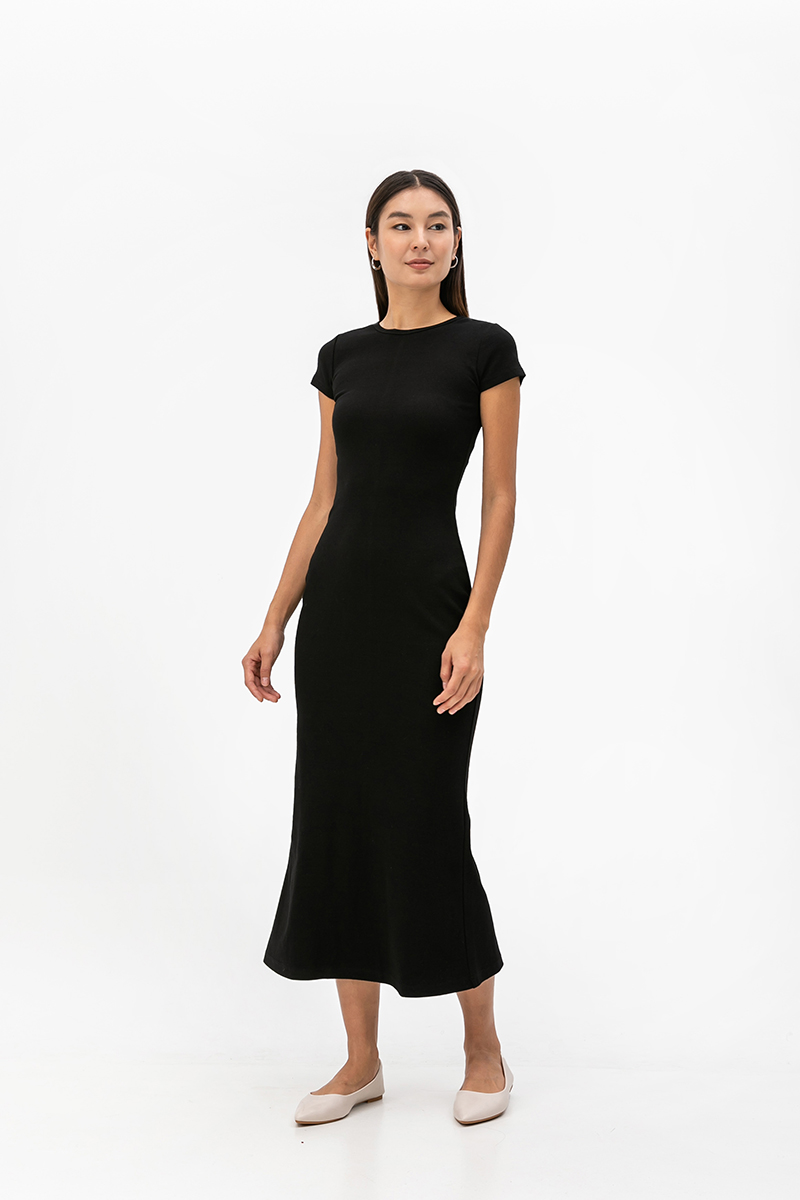 CAMILLIA BODYCON RIB KNIT MAXI DRESS