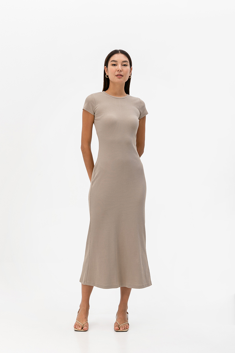 CAMILLIA BODYCON RIB KNIT MAXI DRESS