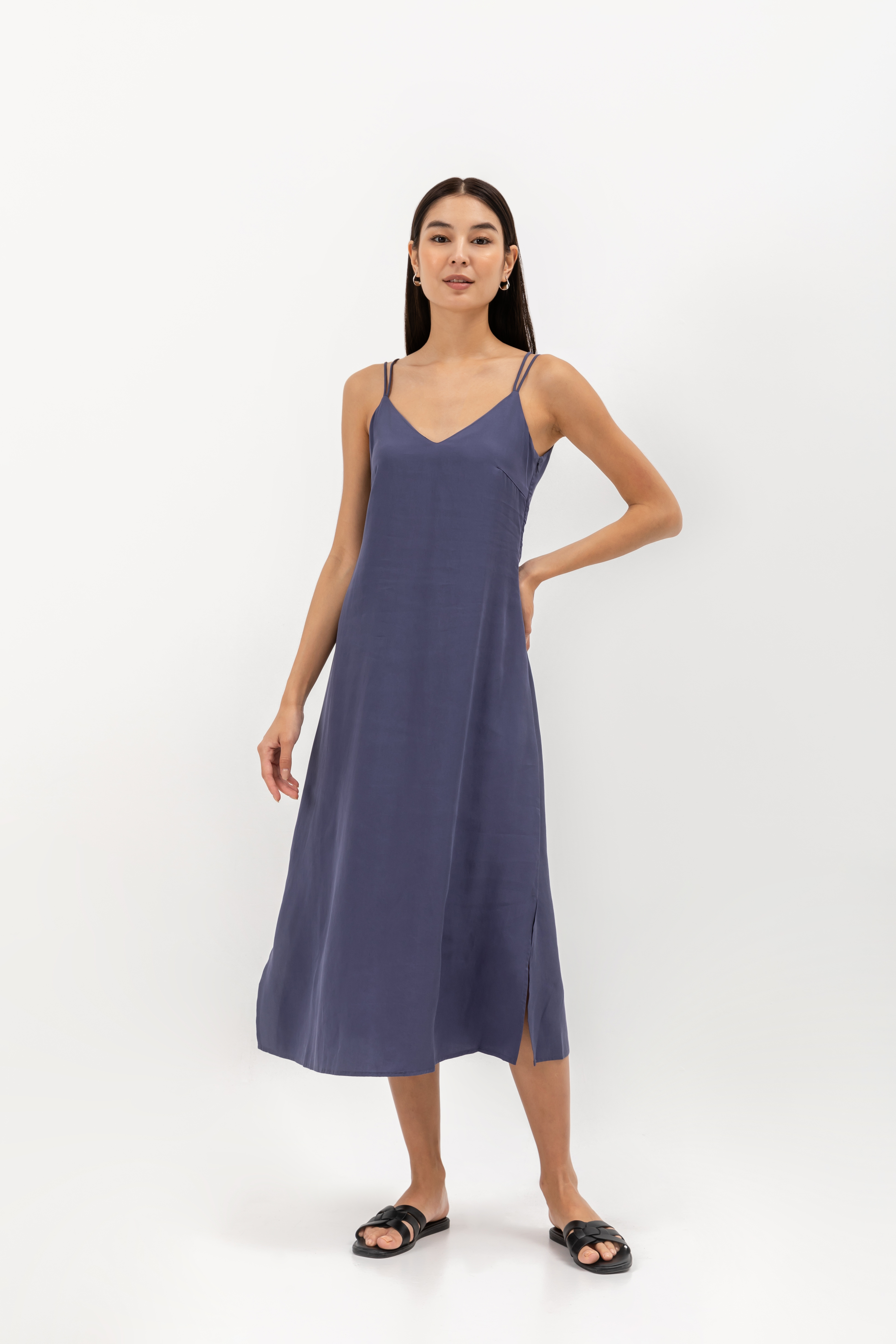 MACIE STRAPPY BACK TENCEL MIDI DRESS