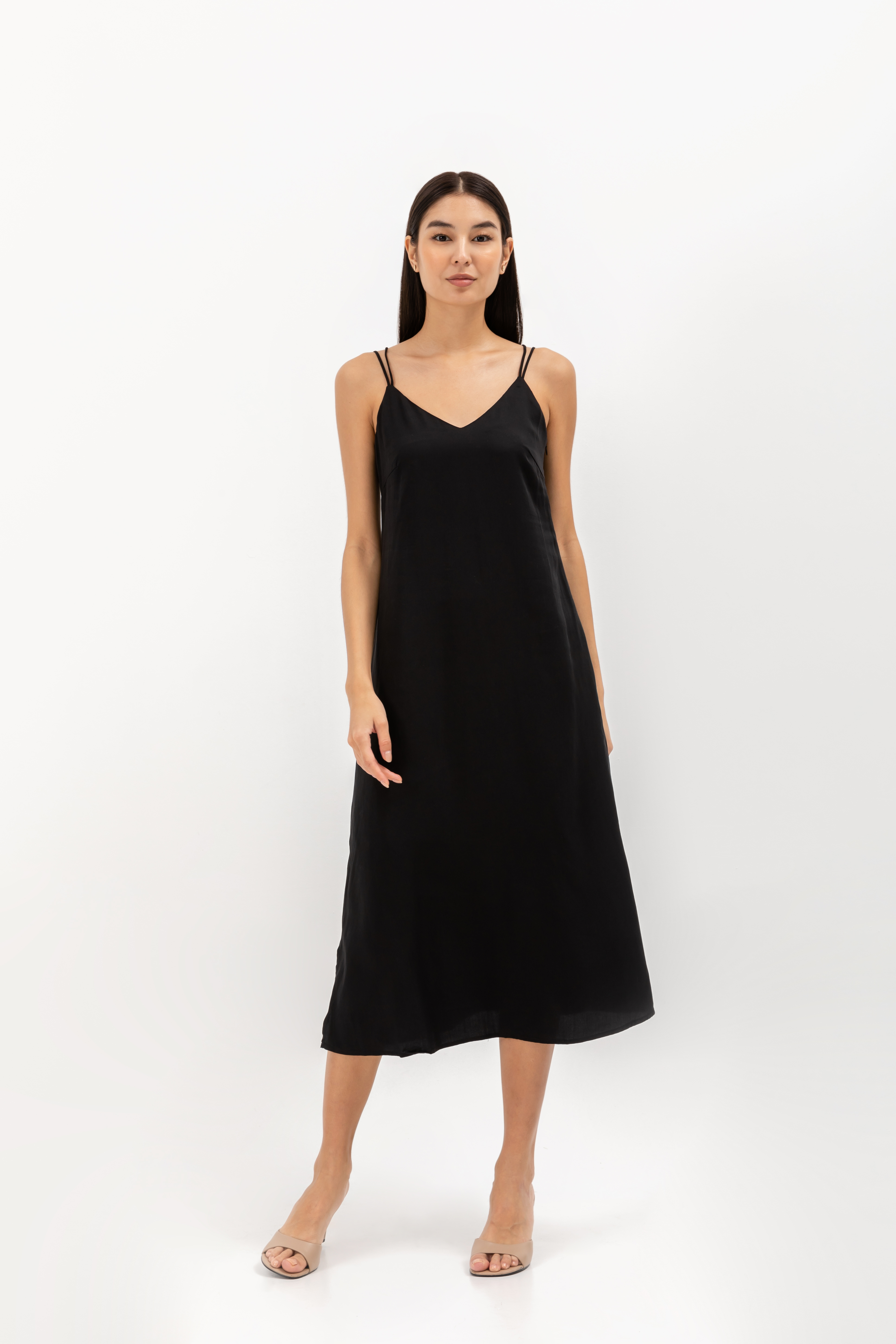 MACIE STRAPPY BACK TENCEL MIDI DRESS