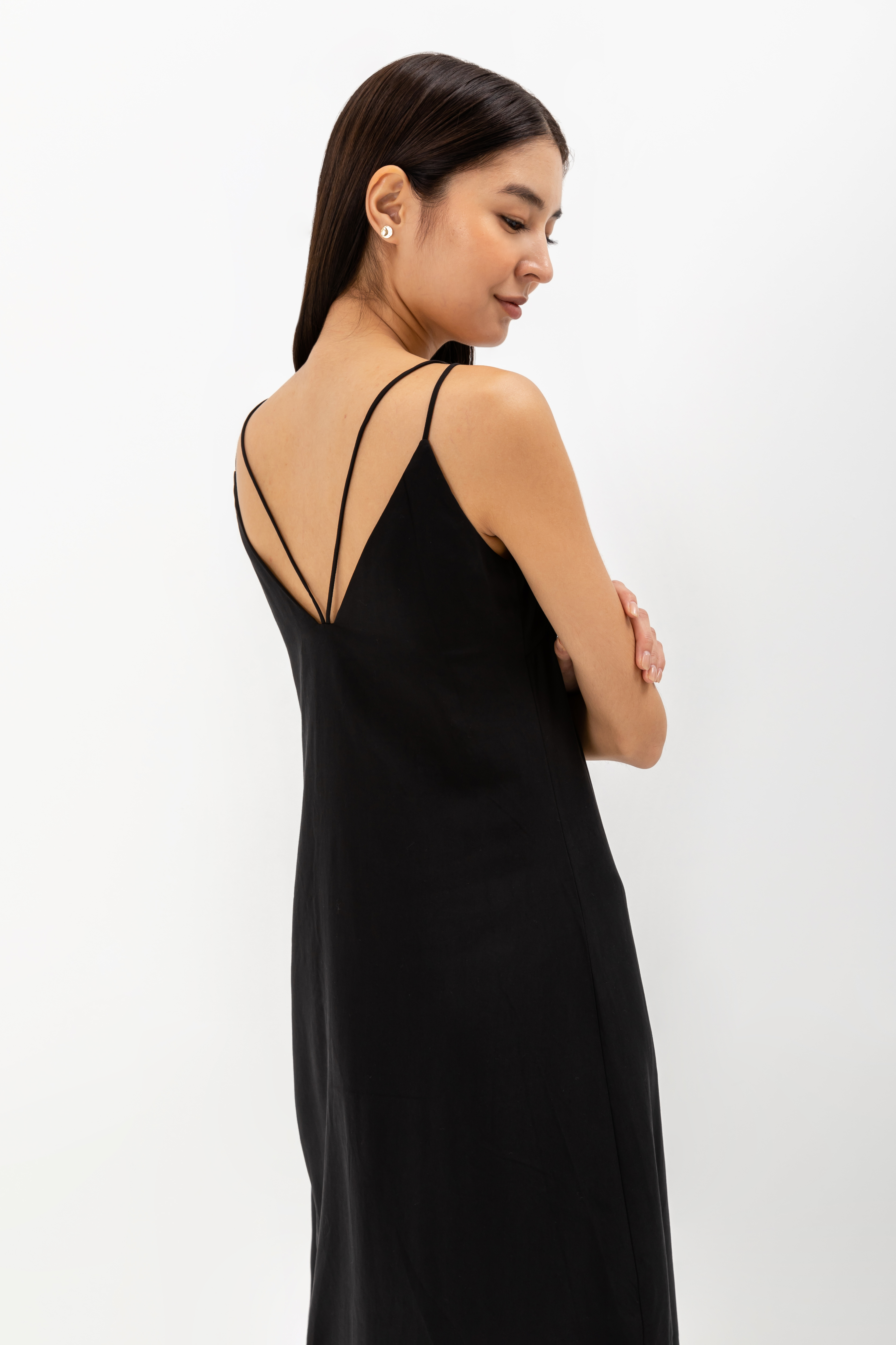 MACIE STRAPPY BACK TENCEL MIDI DRESS