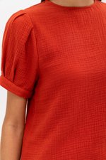 ELISABETTA COTTON PUFF SLEEVE TOP