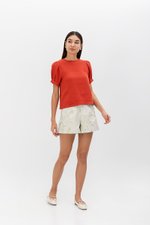 ELISABETTA COTTON PUFF SLEEVE TOP