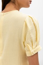 ELISABETTA COTTON PUFF SLEEVE TOP