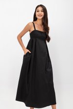 KAMILAH PLEATED CAMISOLE MAXI DRESS