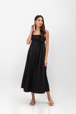 KAMILAH PLEATED CAMISOLE MAXI DRESS