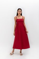 KAMILAH PLEATED CAMISOLE MAXI DRESS