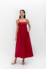 KAMILAH PLEATED CAMISOLE MAXI DRESS