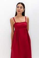 KAMILAH PLEATED CAMISOLE MAXI DRESS