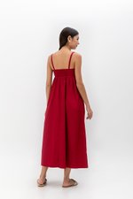 KAMILAH PLEATED CAMISOLE MAXI DRESS