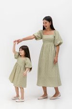 KHARI PRINTED PUFF SLEEVE DRESS KHARI PRINTED PUFF SLEEVE DRESS