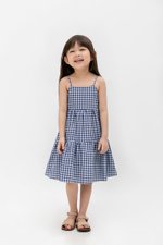 SOREN CHECKERED KIDS CAMI DRESS