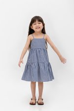 SOREN CHECKERED KIDS CAMI DRESS