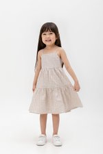 SOREN CHECKERED KIDS CAMI DRESS