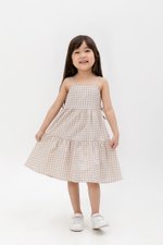 SOREN CHECKERED KIDS CAMI DRESS