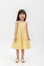 SOREN CHECKERED KIDS CAMI DRESS