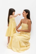 LUCIA CHECKERED TIERED DRESS