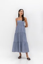 LUCIA CHECKERED TIERED DRESS