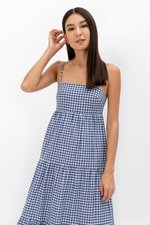 LUCIA CHECKERED TIERED DRESS