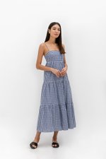 LUCIA CHECKERED TIERED DRESS