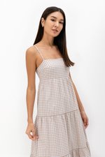 LUCIA CHECKERED TIERED DRESS