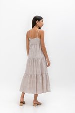 LUCIA CHECKERED TIERED DRESS