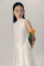 NADINA EMBOSSED ORGANZA CHEONGSAM TOP