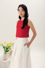 MARICA TEXTURED CHEONGSAM TOP