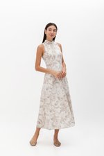 ORIENTAL LILIES CHEONGSAM DRESS