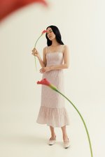 LAIA FLORAL JACQUARD MIDI DRESS