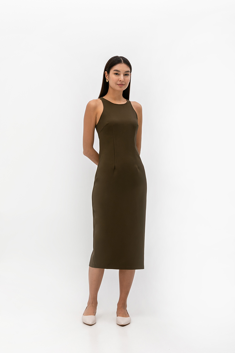 DEVINA TANK COLUMN MIDI DRESS