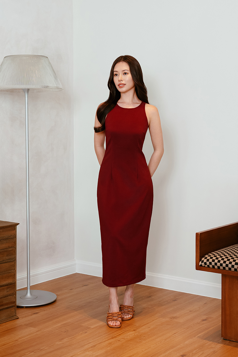 DEVINA TANK COLUMN MIDI DRESS