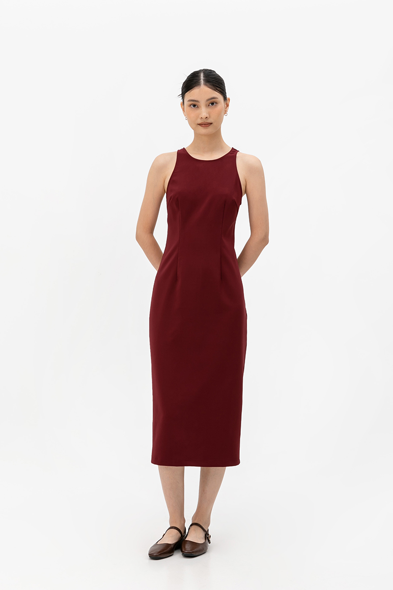 DEVINA TANK COLUMN MIDI DRESS