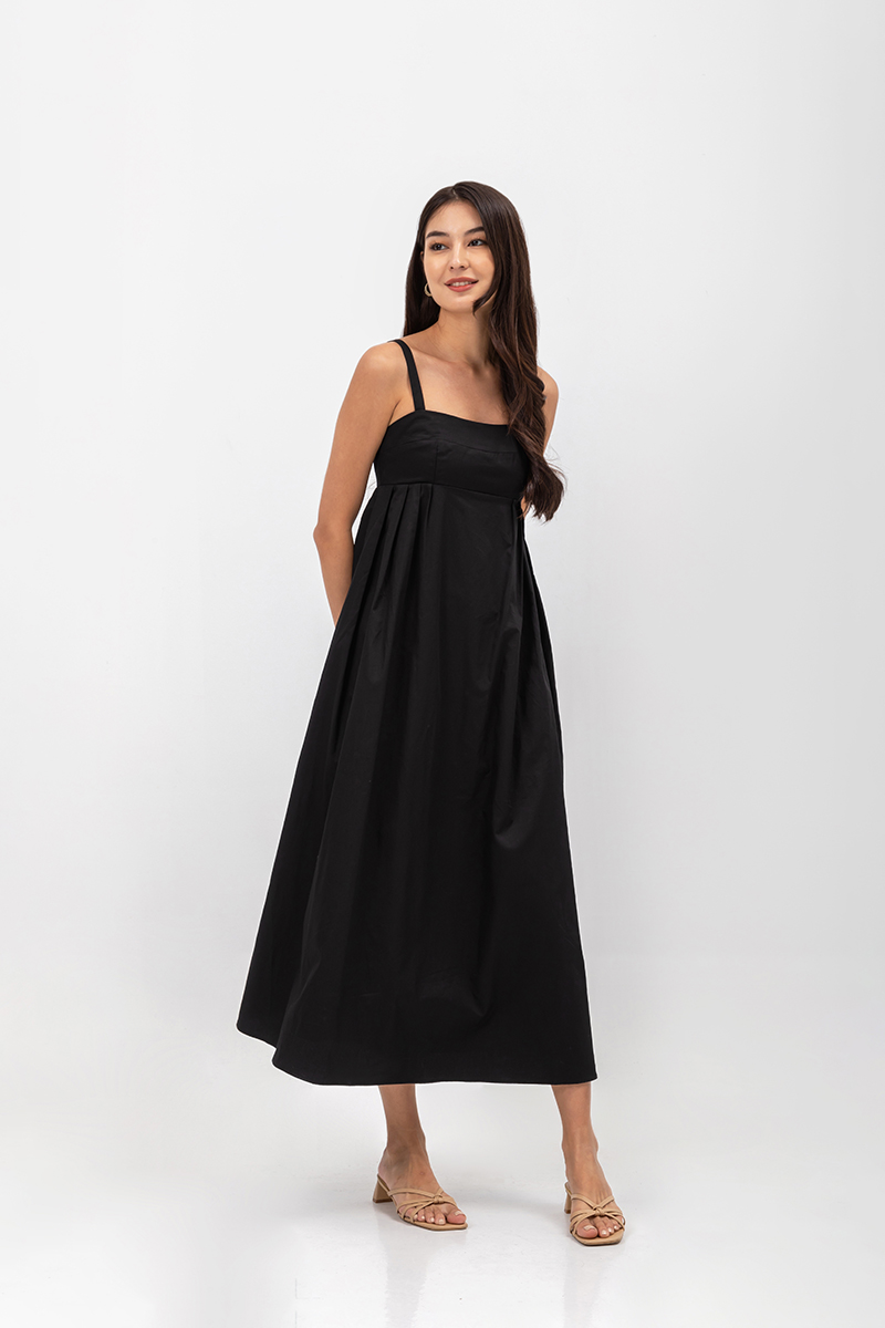 KAMILAH PLEATED CAMISOLE MAXI DRESS