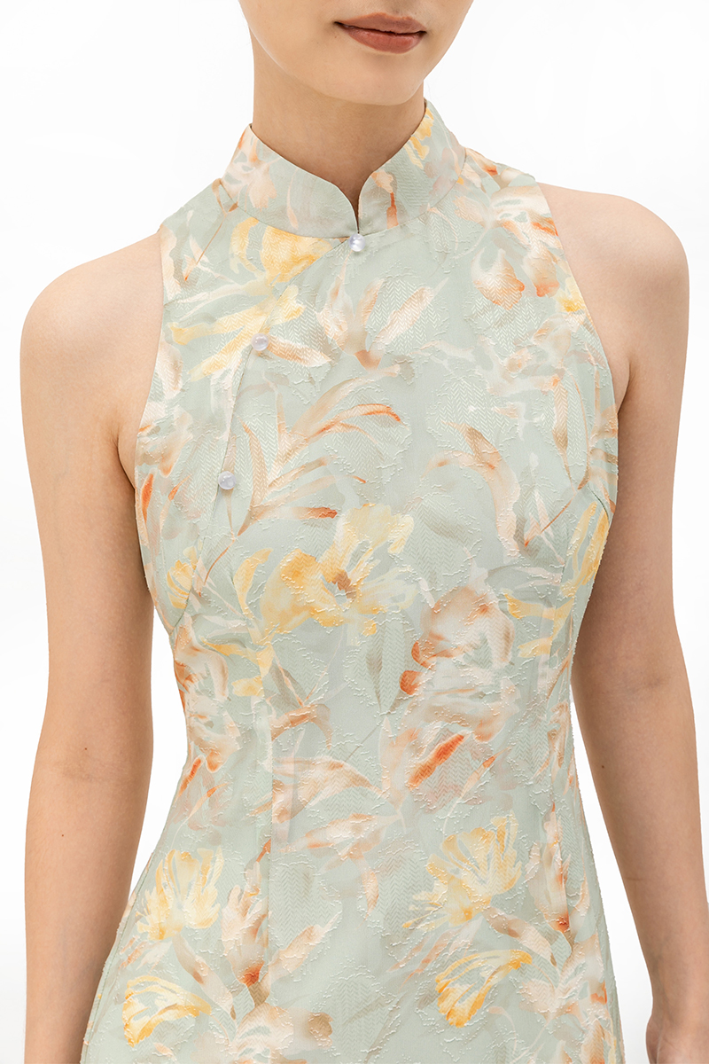 VELDA FLORAL CHEONGSAM DRESS