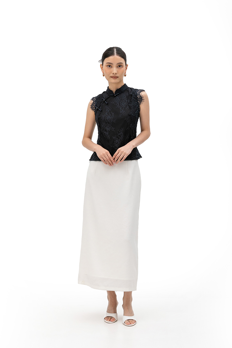 KERINA MESH LACE CHEONGSAM TOP