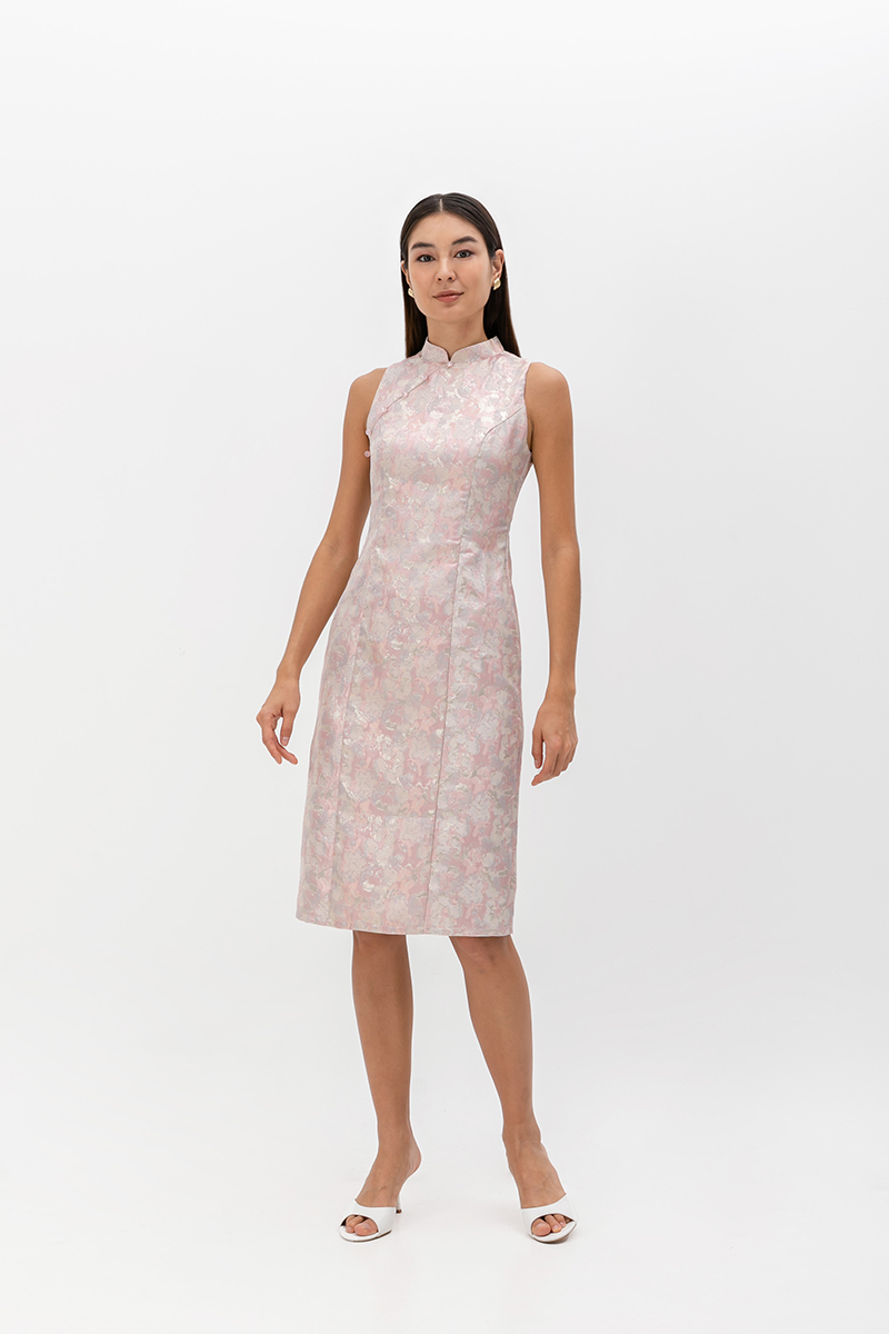 HALCYON ABSTRACT JACQUARD CHEONGSAM