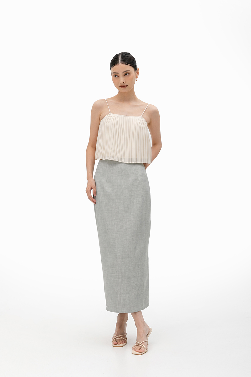 AYUMI TWEED PENCIL SKIRT