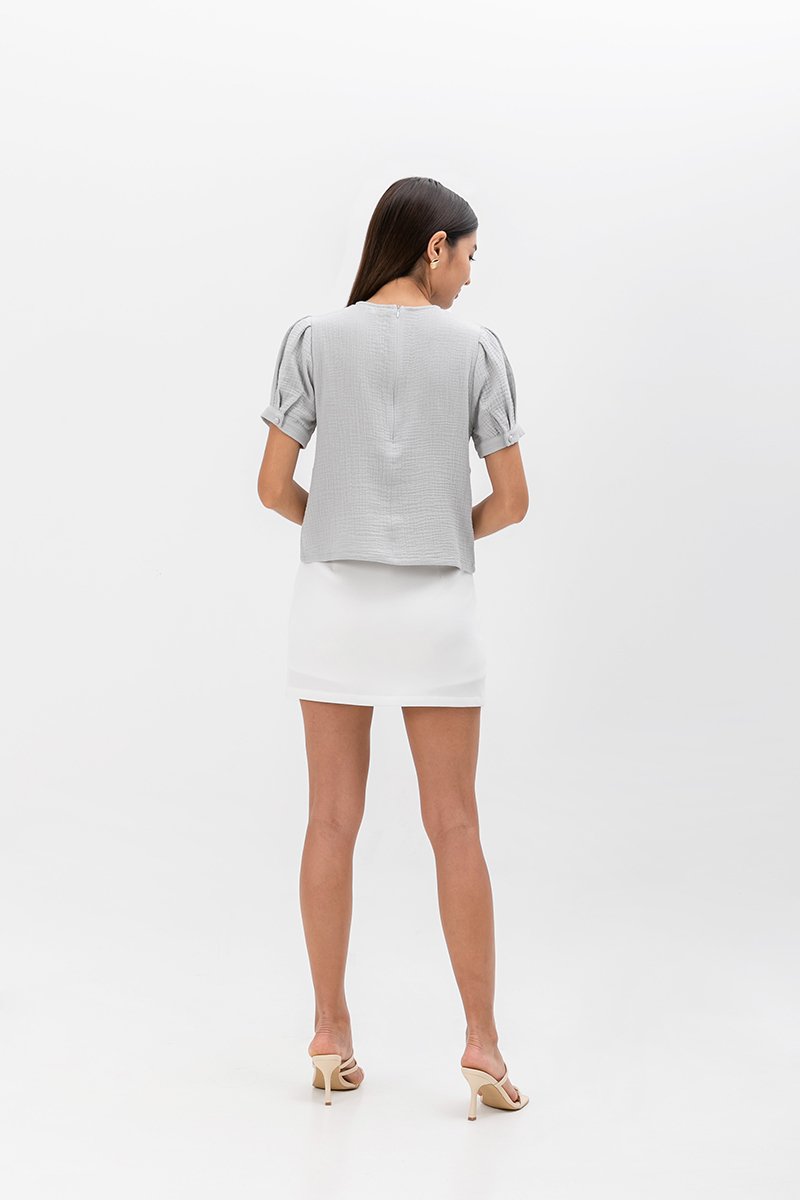 ELISABETTA COTTON PUFF SLEEVE TOP
