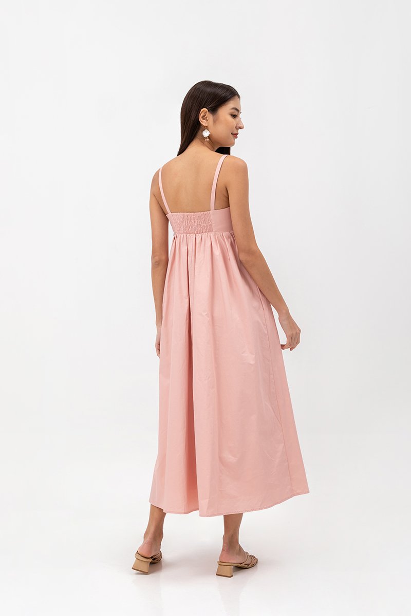 KAMILAH PLEATED CAMISOLE MAXI DRESS