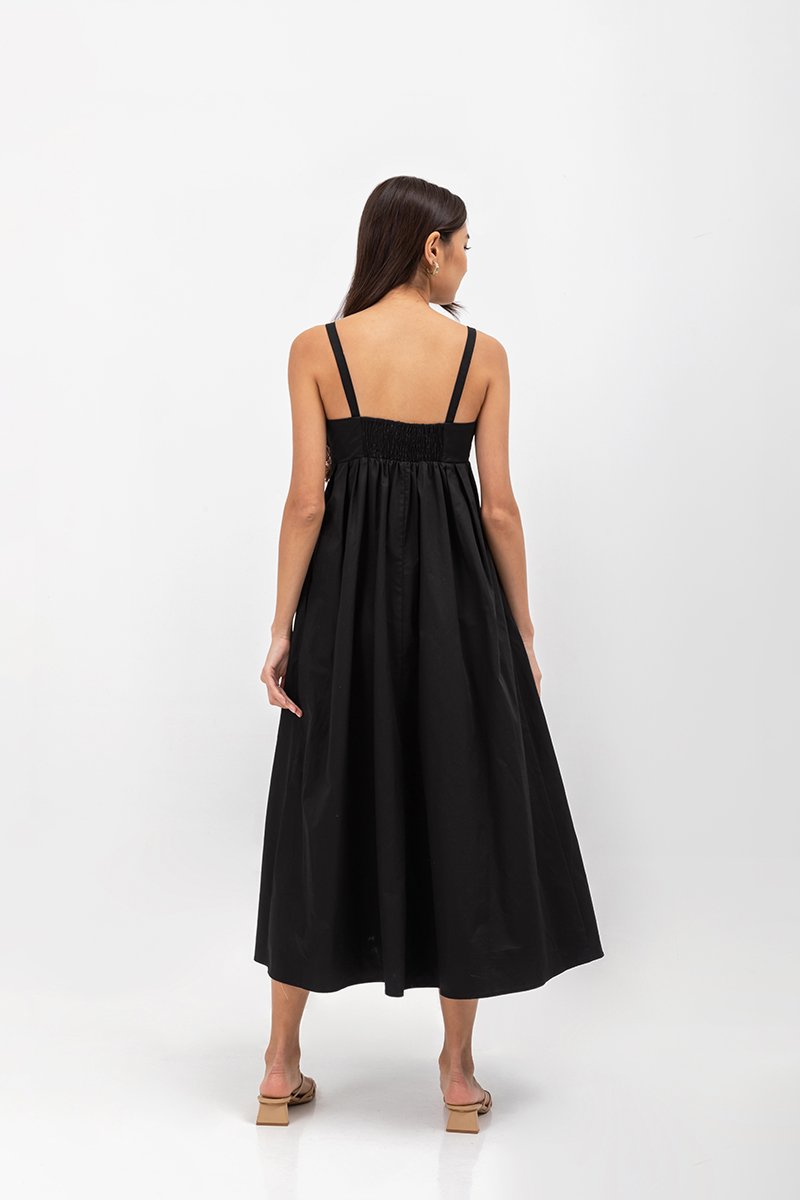 KAMILAH PLEATED CAMISOLE MAXI DRESS