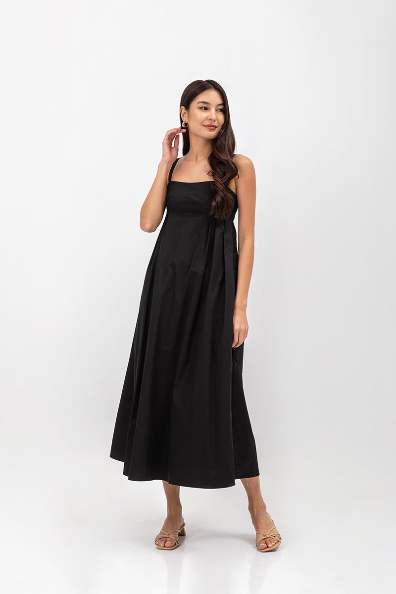 KAMILAH PLEATED CAMISOLE MAXI DRESS