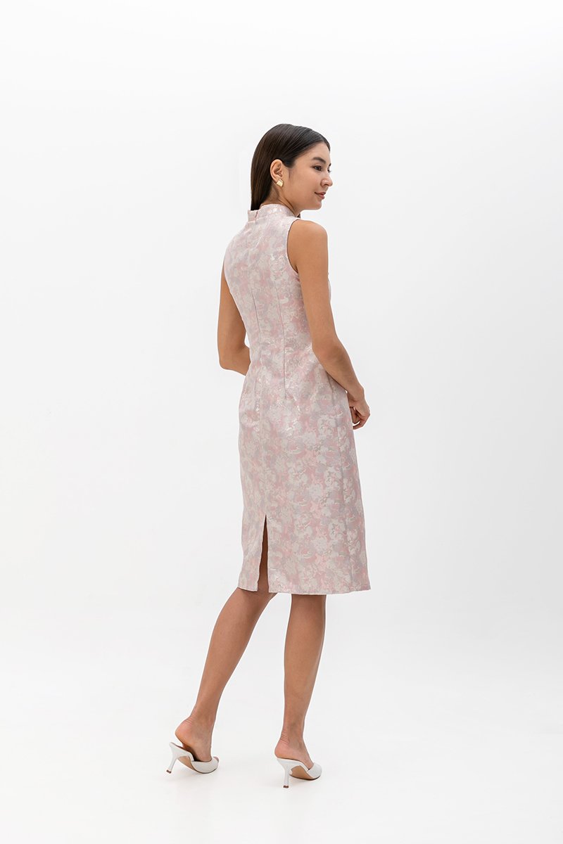 HALCYON ABSTRACT JACQUARD CHEONGSAM