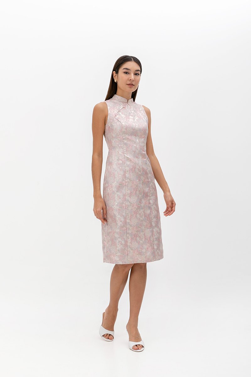 HALCYON ABSTRACT JACQUARD CHEONGSAM