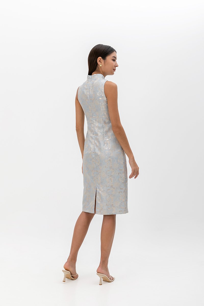 HALCYON ABSTRACT JACQUARD CHEONGSAM
