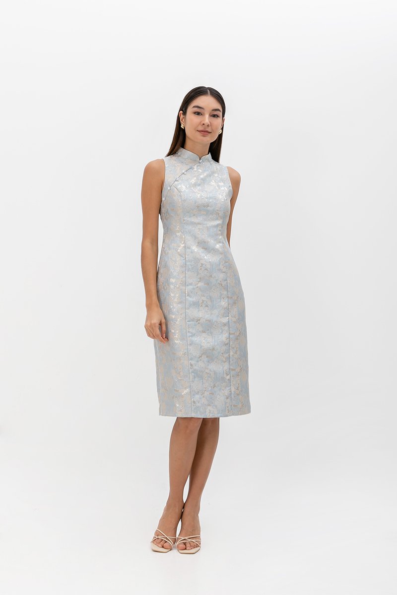 HALCYON ABSTRACT JACQUARD CHEONGSAM