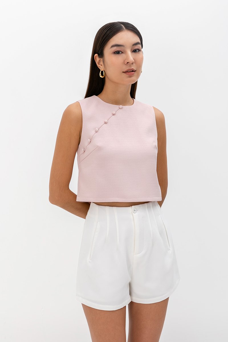 MARICA TEXTURED CHEONGSAM TOP