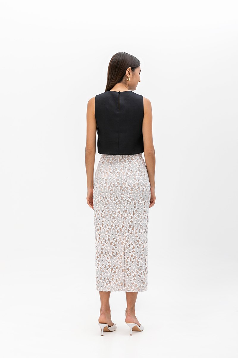 MARICA TEXTURED CHEONGSAM TOP