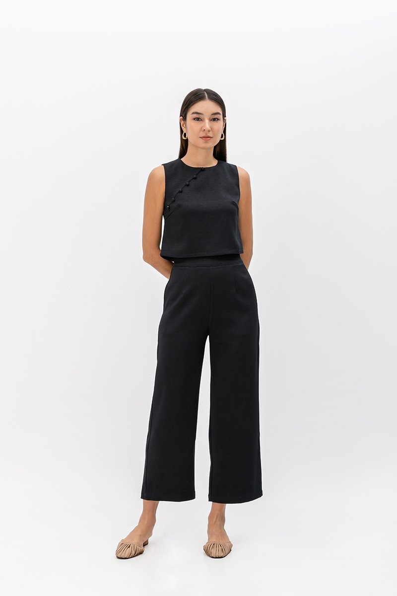 MARICA TEXTURED CHEONGSAM TOP